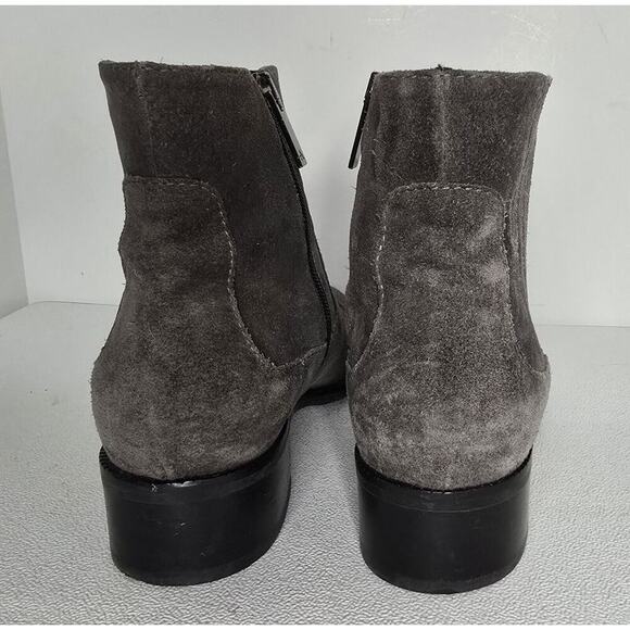 Aquatalia Oribella Suede Ankle Boots Sz 9 Waterproof Booties Grey Western - Picture 7 of 11